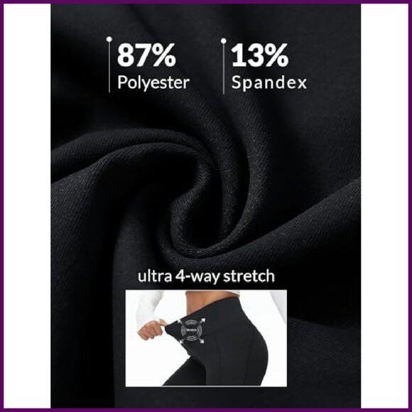 High Waist Flare Leggings with Pockets, V Crossover Yoga Pants for Workout - Picture 6 of 8